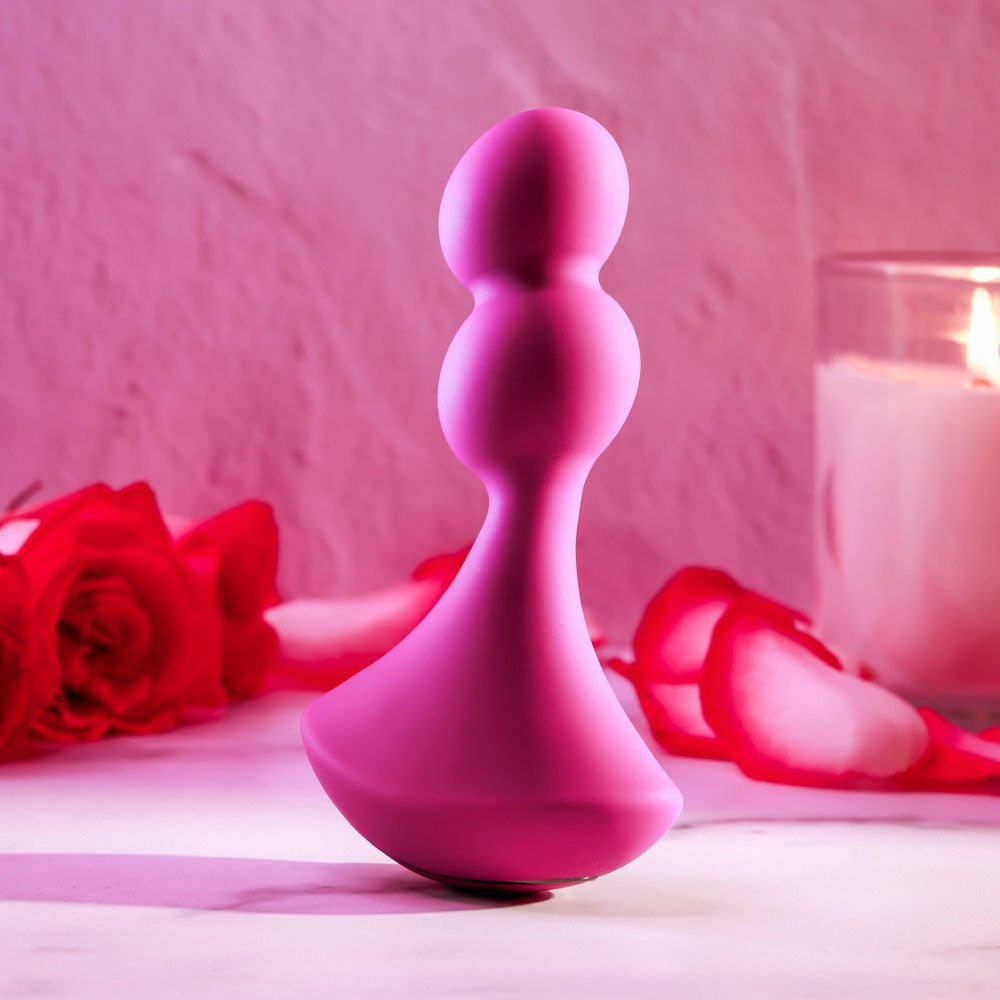 Gender X BALL GAME - Pink 13.5 cm USB Rechargeable Vibrating Butt Plug - Silk and Sin