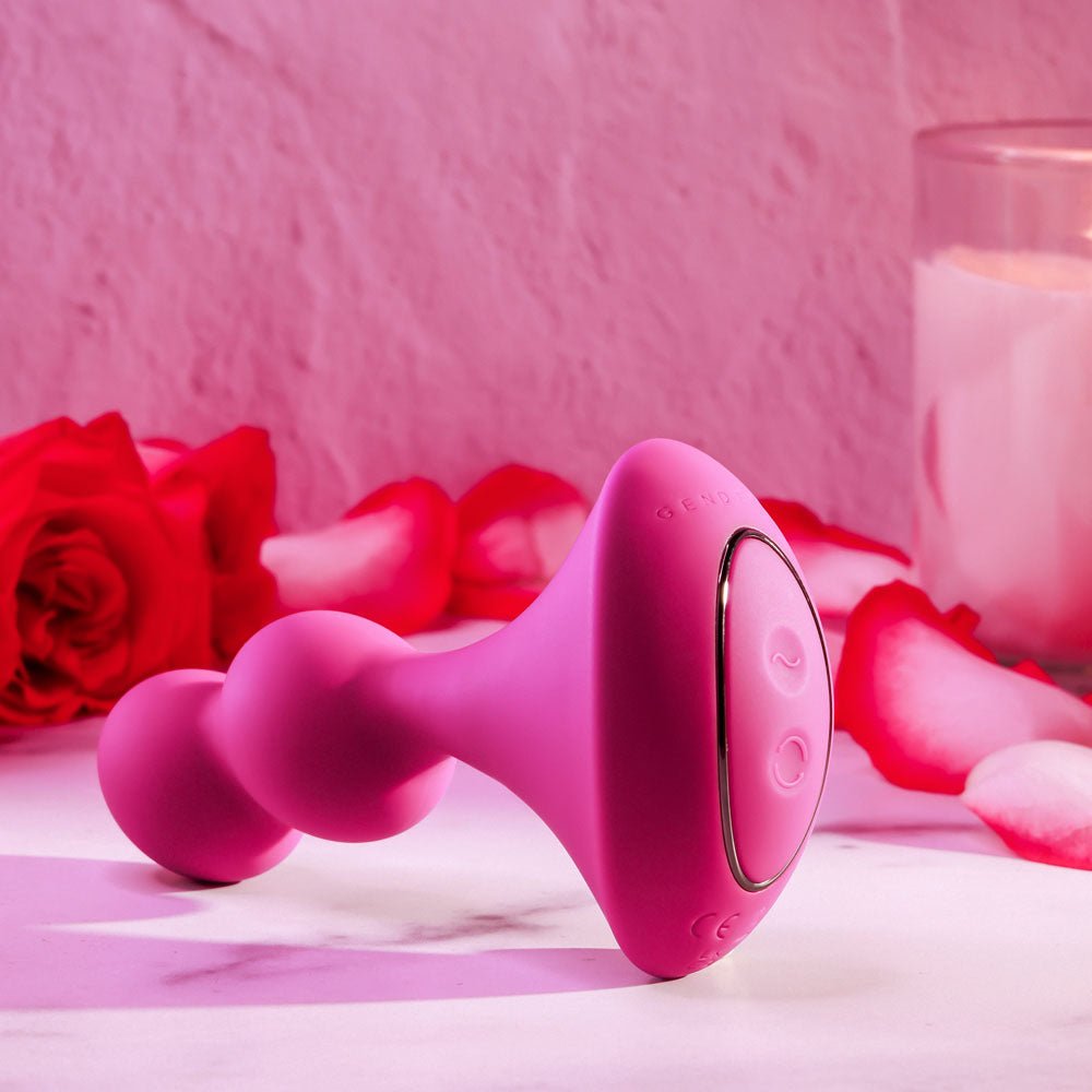 Gender X BALL GAME - Pink 13.5 cm USB Rechargeable Vibrating Butt Plug - Silk and Sin