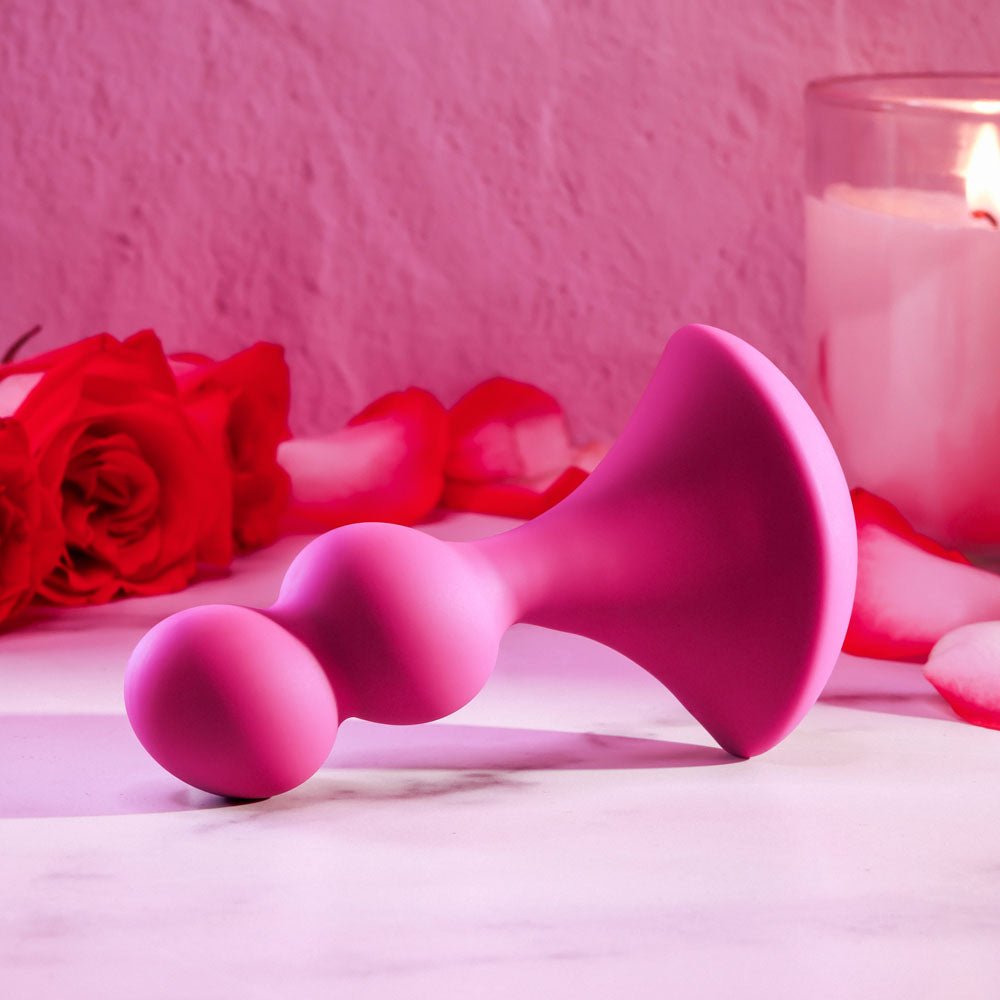 Gender X BALL GAME - Pink 13.5 cm USB Rechargeable Vibrating Butt Plug - Silk and Sin