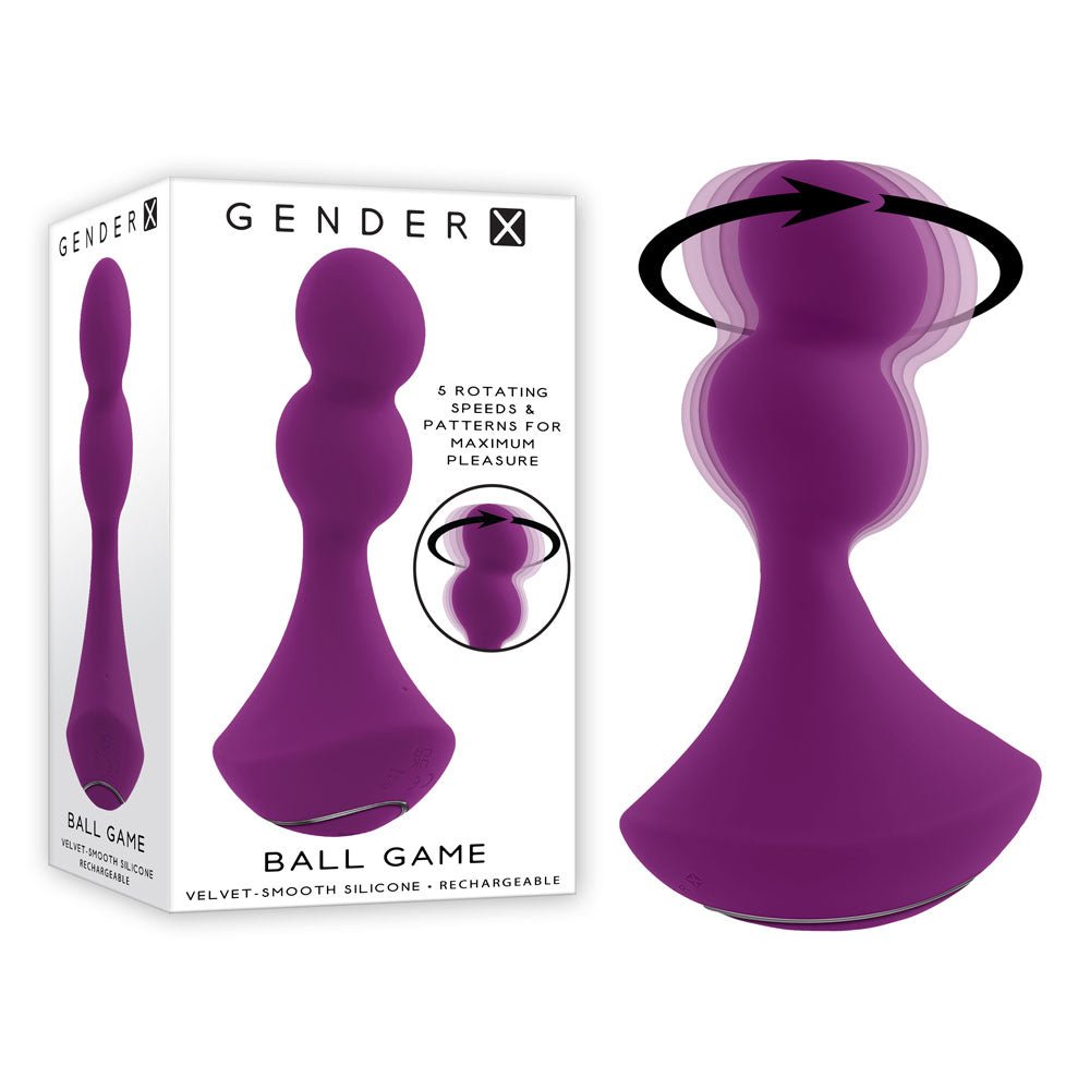 Gender X BALL GAME - Pink 13.5 cm USB Rechargeable Vibrating Butt Plug - Silk and Sin