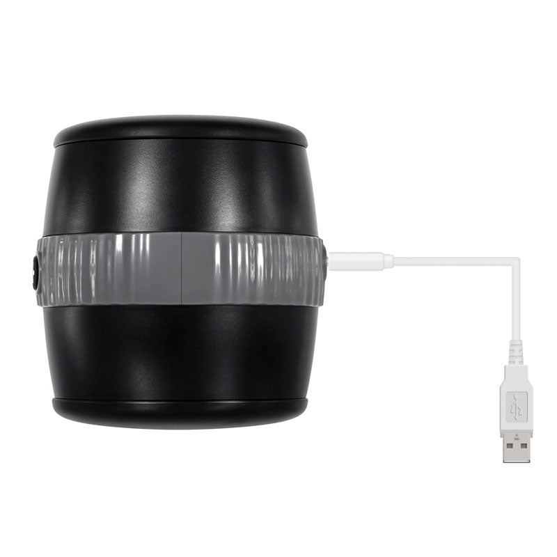 Gender X BARREL OF FUN - Black USB Rechargeable Stroker - Silk and Sin