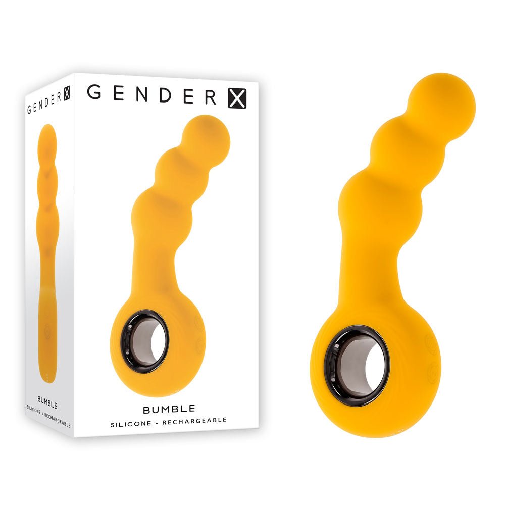 Gender X BUMBLE - Yellow 14.9 cm USB Rechargeable Butt Plug - Silk and Sin