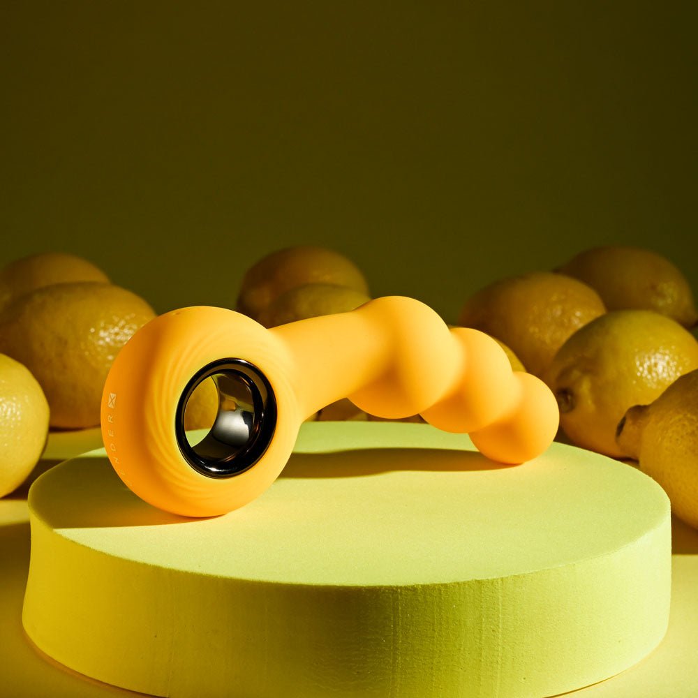 Gender X BUMBLE - Yellow 14.9 cm USB Rechargeable Butt Plug - Silk and Sin