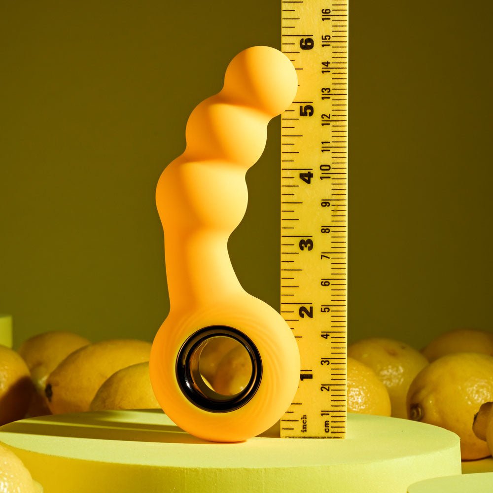 Gender X BUMBLE - Yellow 14.9 cm USB Rechargeable Butt Plug - Silk and Sin