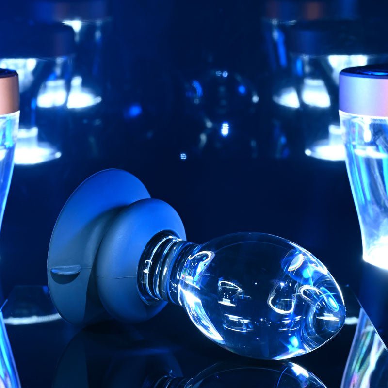 Gender X Crystal Ball - Clear Glass 13.6 cm Butt Plug with Suction Base - Silk and Sin
