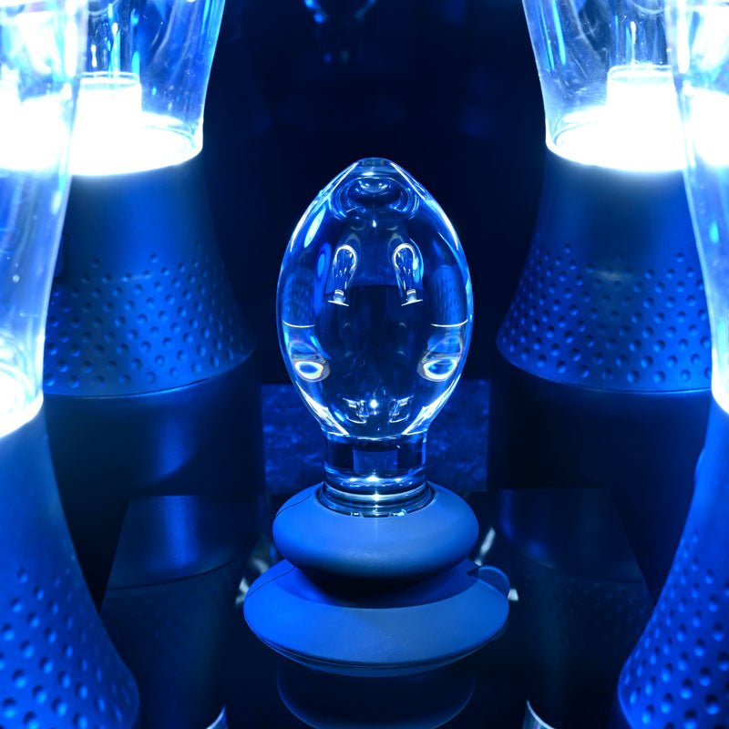 Gender X Crystal Ball - Clear Glass 13.6 cm Butt Plug with Suction Base - Silk and Sin