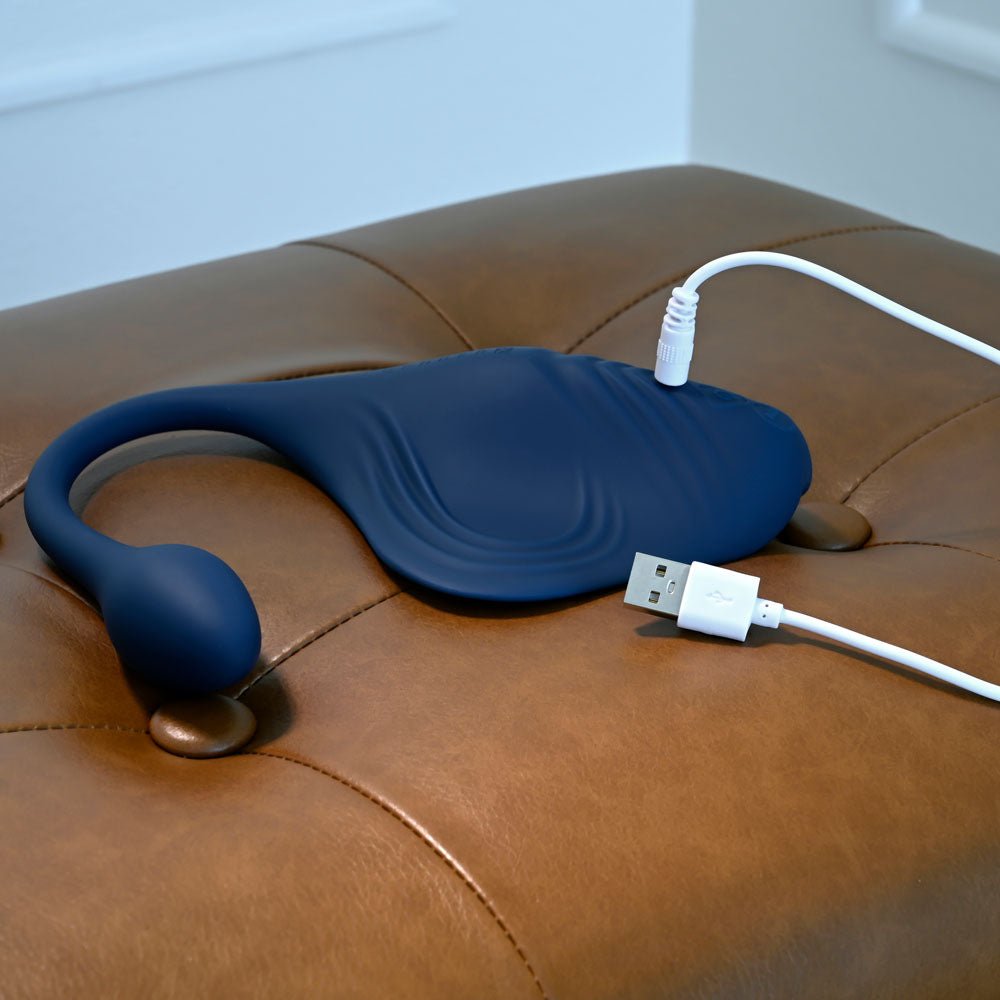 Gender X DAILY GRIND - Blue USB Rechargeable Grinding Pad with Anal Plug - Silk and Sin