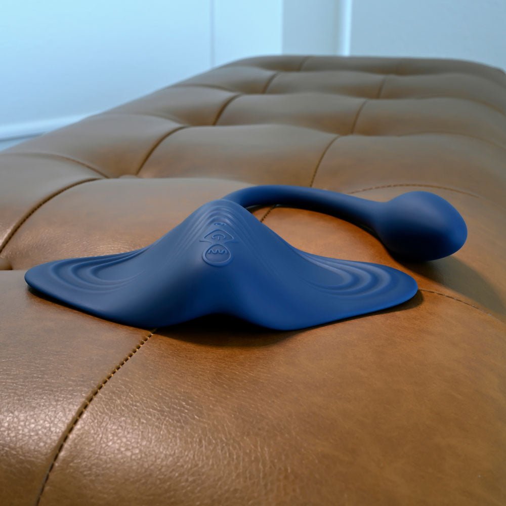 Gender X DAILY GRIND - Blue USB Rechargeable Grinding Pad with Anal Plug - Silk and Sin