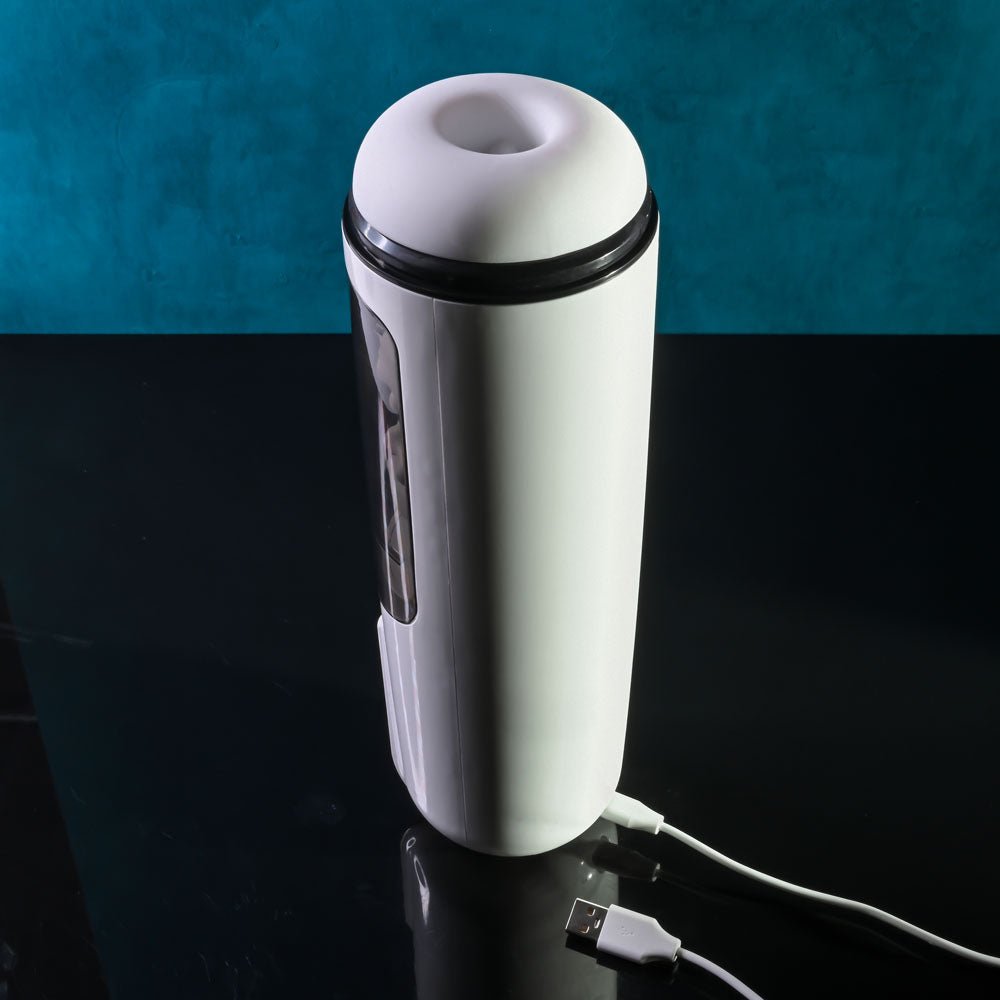 Gender X GET YOUR STROKE ON - USB Rechargeable Thrusting & Vibrating Auto Masturbator - Silk and Sin