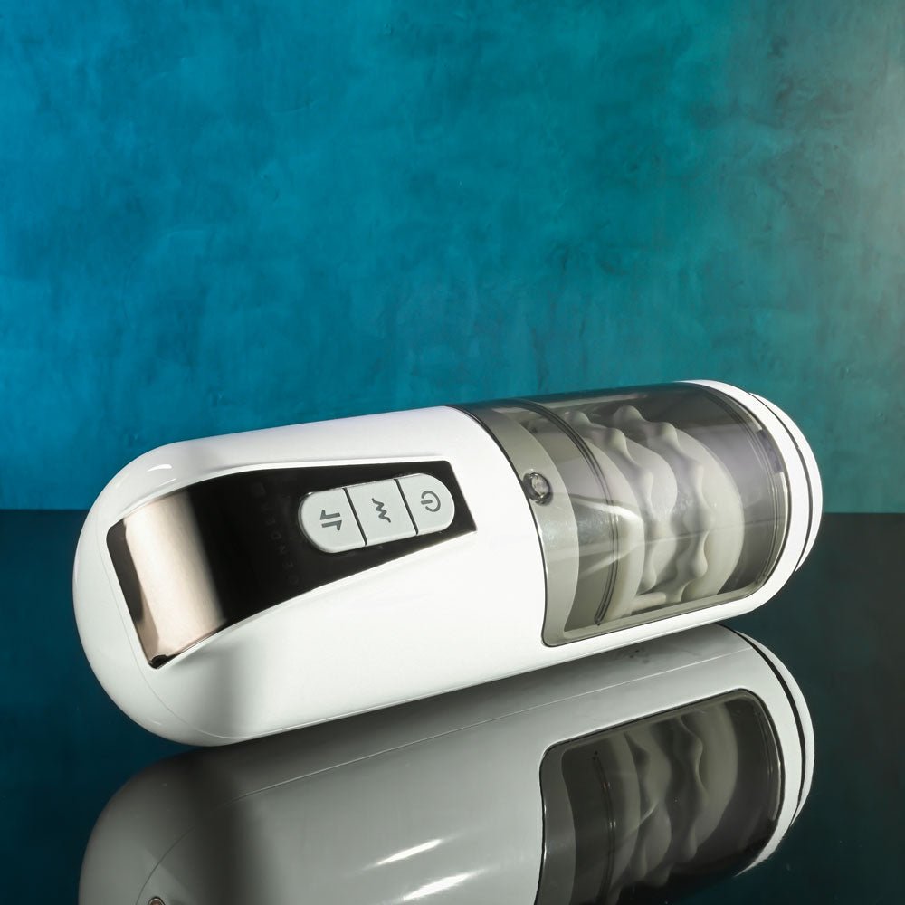 Gender X GET YOUR STROKE ON - USB Rechargeable Thrusting & Vibrating Auto Masturbator - Silk and Sin