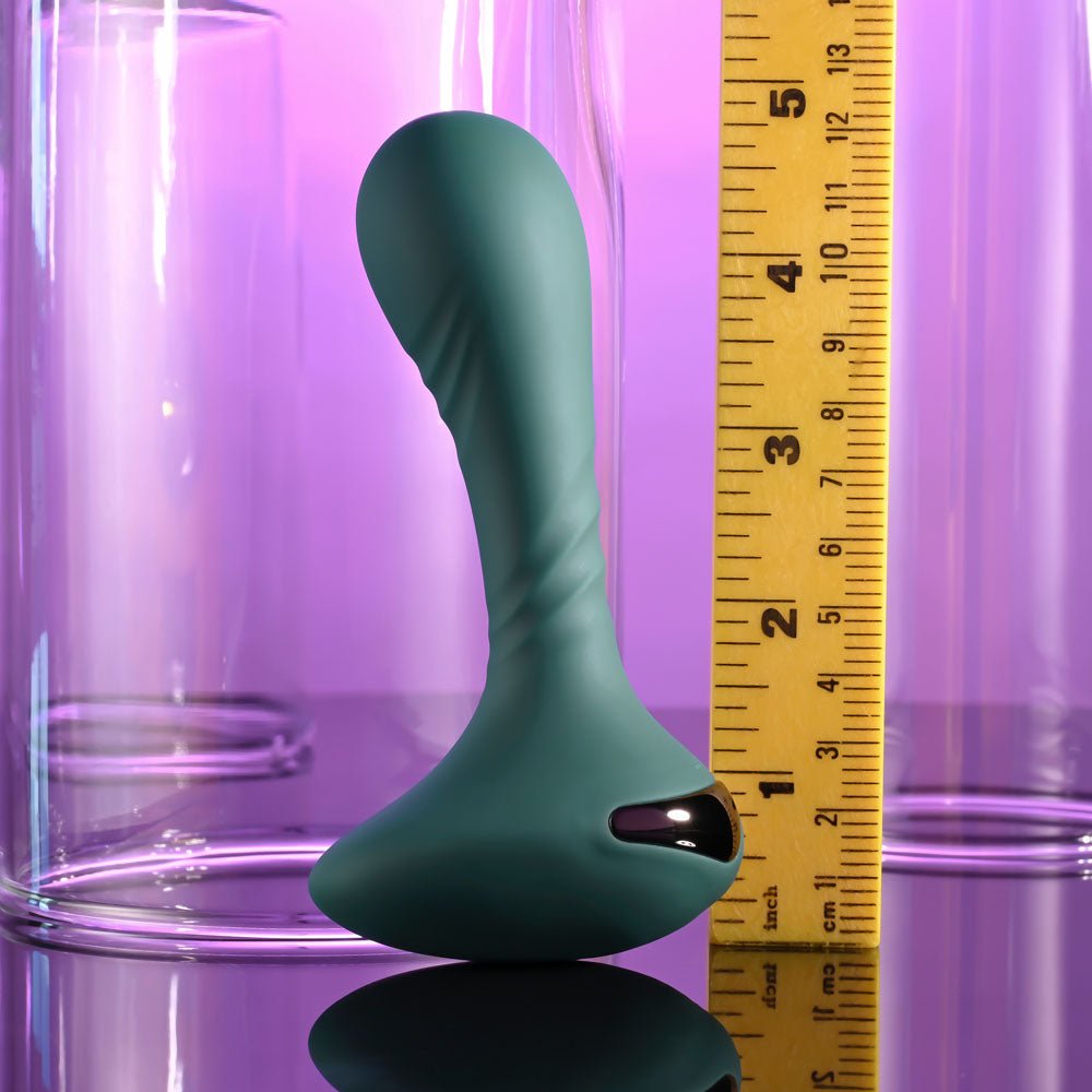 Gender X GOES ANYWHERE - Green 12.4 cm USB Rechargeable Vibrator - Silk and Sin
