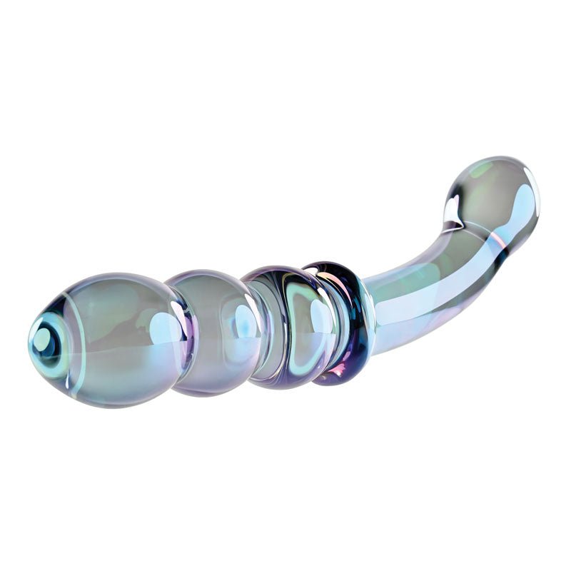Gender X LUSTROUS GALAXY WAND - Blue/Violet Glass 18.5 cm Double Ended Massager - silkandsin