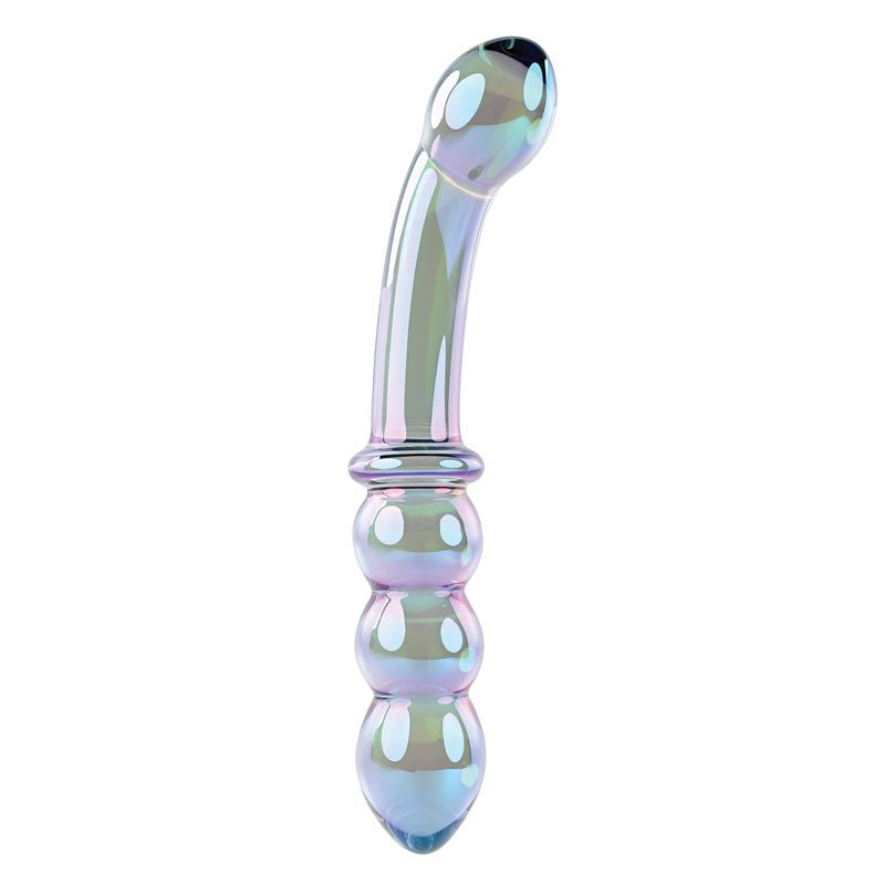 Gender X LUSTROUS GALAXY WAND - Blue/Violet Glass 18.5 cm Double Ended Massager - silkandsin