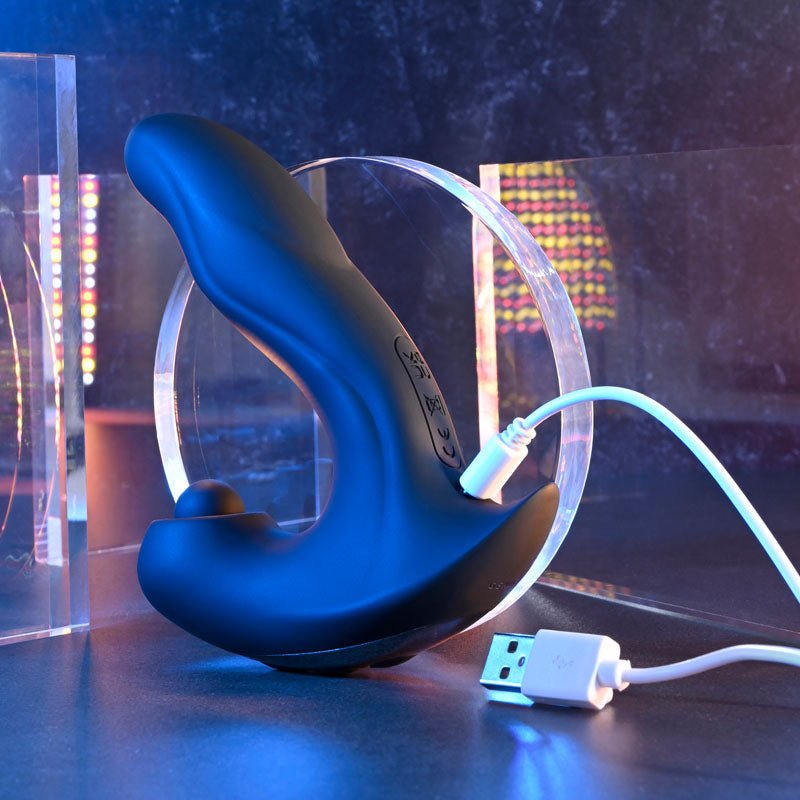Gender X MAD TAPPER - Black USB Rechargeable Double Tapping Vibrating Massager - Silk and Sin