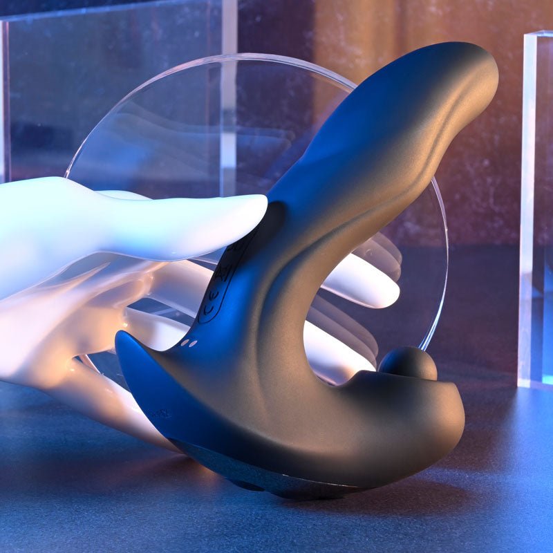 Gender X MAD TAPPER - Black USB Rechargeable Double Tapping Vibrating Massager - Silk and Sin