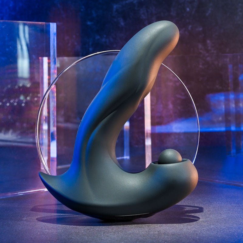 Gender X MAD TAPPER - Black USB Rechargeable Double Tapping Vibrating Massager - Silk and Sin