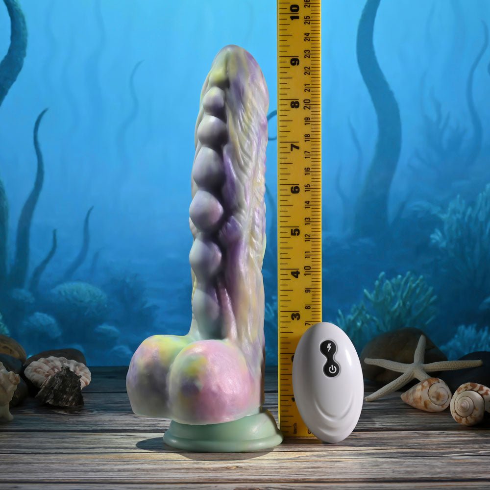 Gender X MONSTER'S BALL - USB Rechargeable Vibrating and Thrusting Fantasy Dildo with Wireless Remote - silkandsin