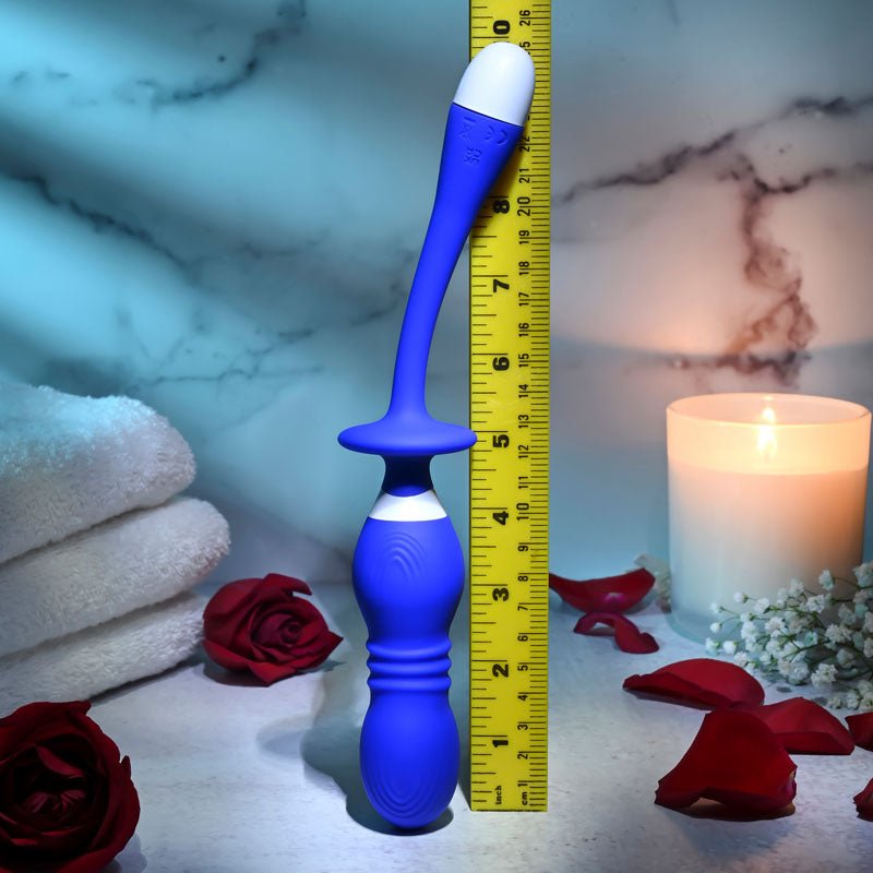 Gender X PLAY BALL - Blue 25 cm USB Rechargeable Thrusting & Vibrating Orbs - Silk and Sin