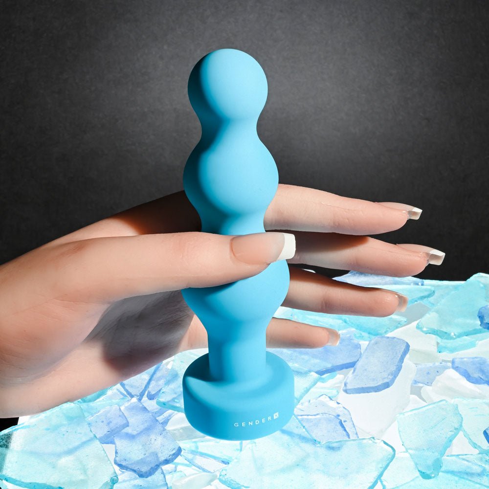 Gender X PLUGGED UP - Blue 13.6 cm USB Rechargeable Butt Plug - Silk and Sin