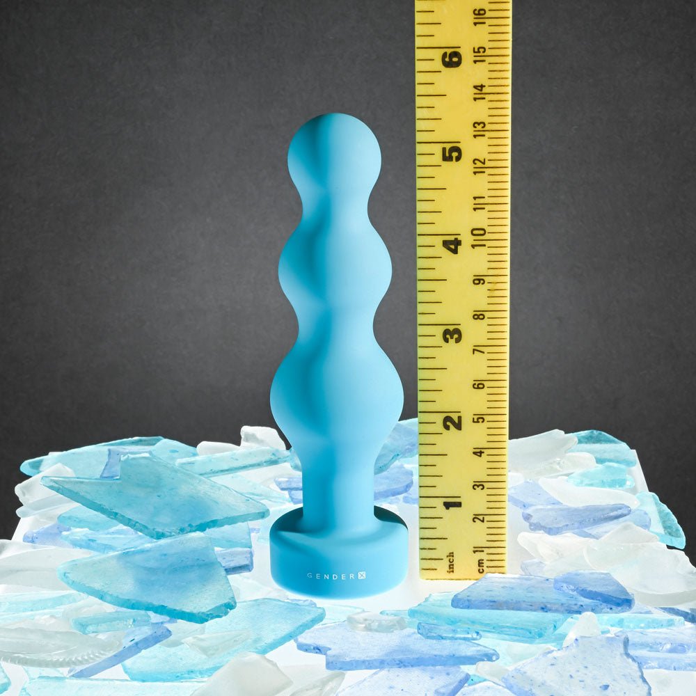 Gender X PLUGGED UP - Blue 13.6 cm USB Rechargeable Butt Plug - Silk and Sin