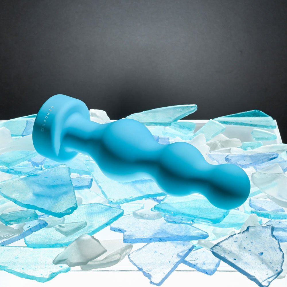 Gender X PLUGGED UP - Blue 13.6 cm USB Rechargeable Butt Plug - Silk and Sin