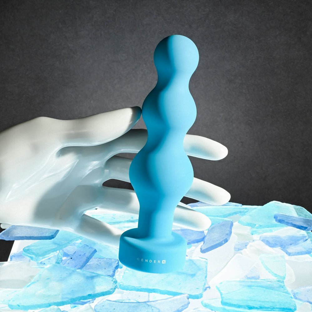 Gender X PLUGGED UP - Blue 13.6 cm USB Rechargeable Butt Plug - Silk and Sin