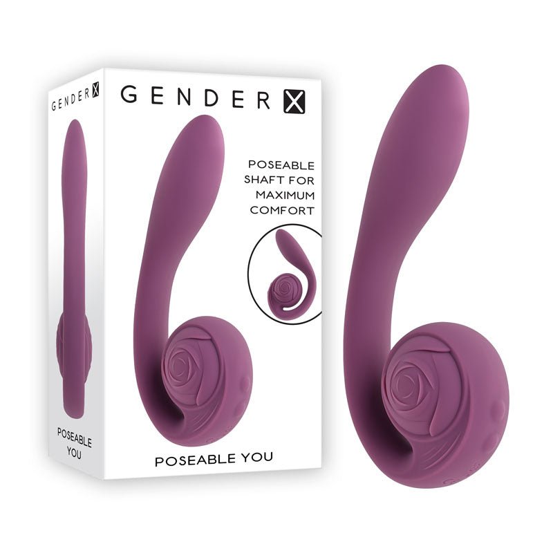 Gender X POSEABLE YOU - Purple USB Rechargeable Poseable Vibrator - Silk and Sin