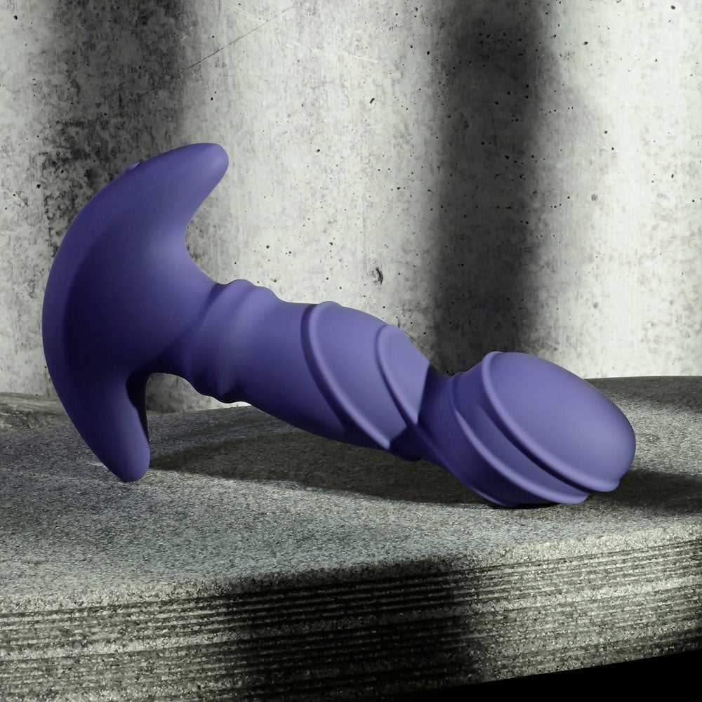 Gender X RING IT - Purple 16.5 cm USB Rechargeable Vibrator with Wireless Remote - Silk and Sin