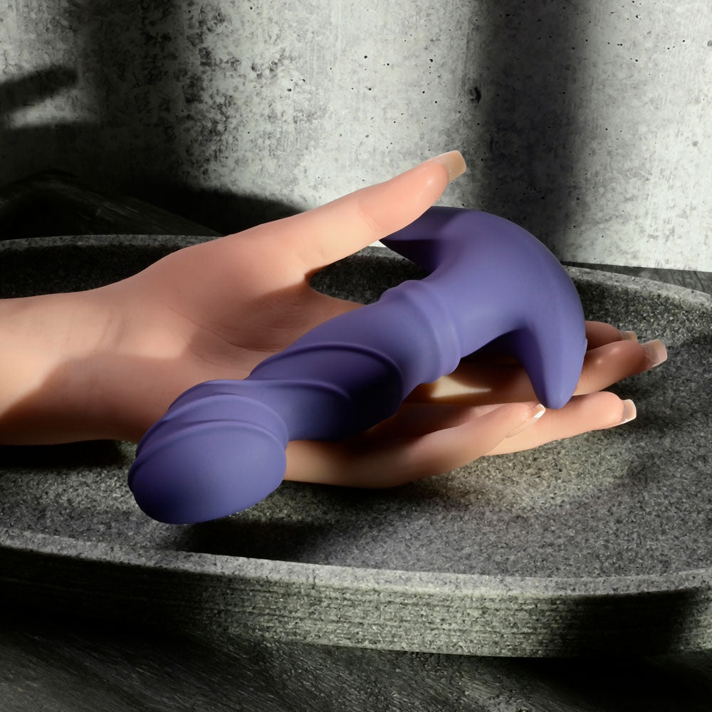 Gender X RING IT - Purple 16.5 cm USB Rechargeable Vibrator with Wireless Remote - Silk and Sin