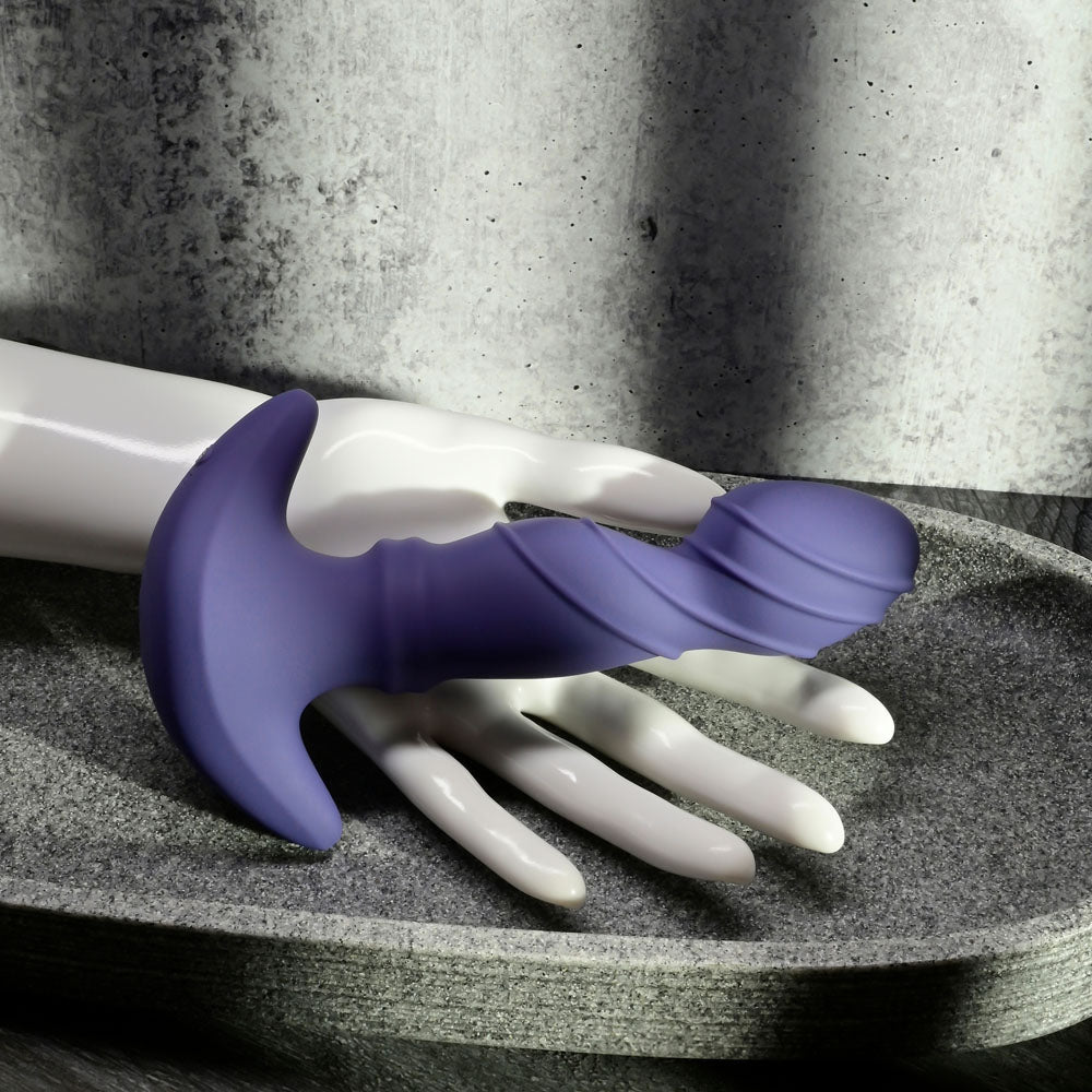 Gender X RING IT - Purple 16.5 cm USB Rechargeable Vibrator with Wireless Remote - Silk and Sin