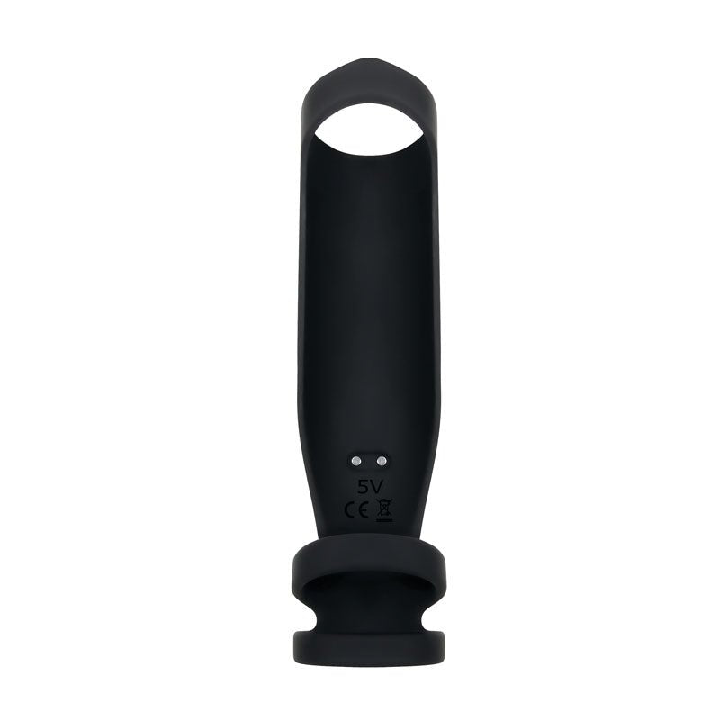 Gender X ROCKETEER - Black USB Rechargeable Vibrating Penis Sleeve - Silk and Sin