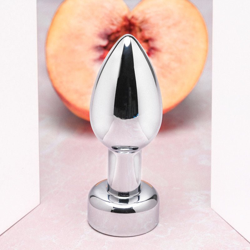 Gender X ROCKIN' METAL PLUG - Metallic 9.3 cm USB Rechargeable Butt Plug - Silk and Sin