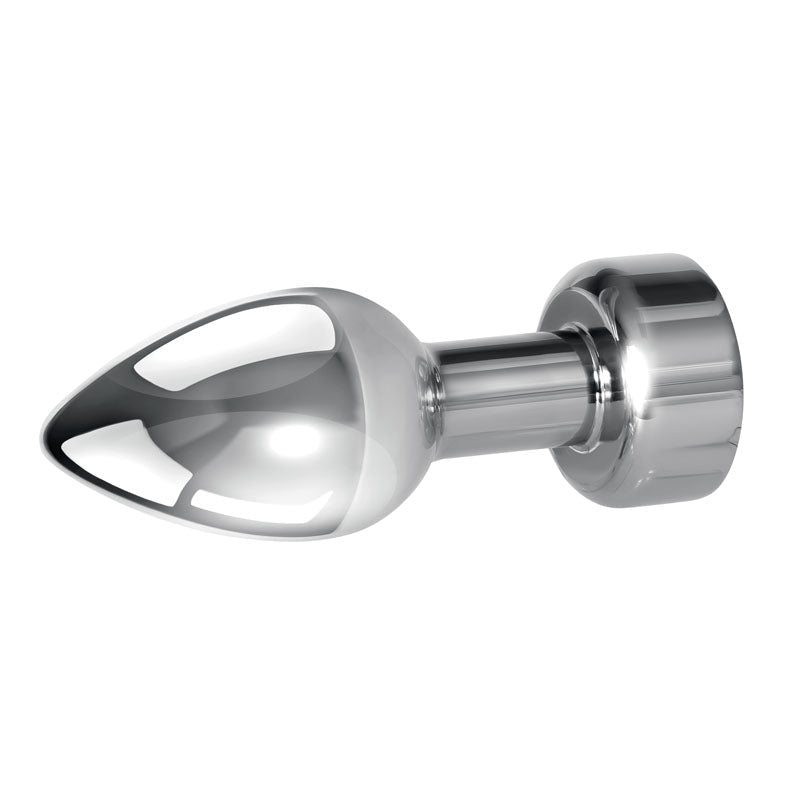 Gender X ROCKIN' METAL PLUG - Metallic 9.3 cm USB Rechargeable Butt Plug - Silk and Sin