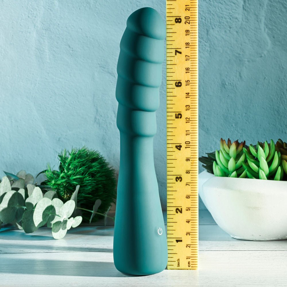 Gender X SCORPION - Green 21.2 cm USB Rechargeable Vibrator - Silk and Sin