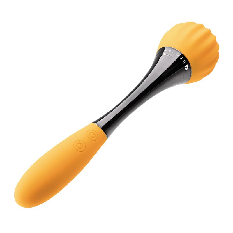 Gender X SUNFLOWER - Yellow 20 cm USB Rechargeable Massage Wand - Silk and Sin
