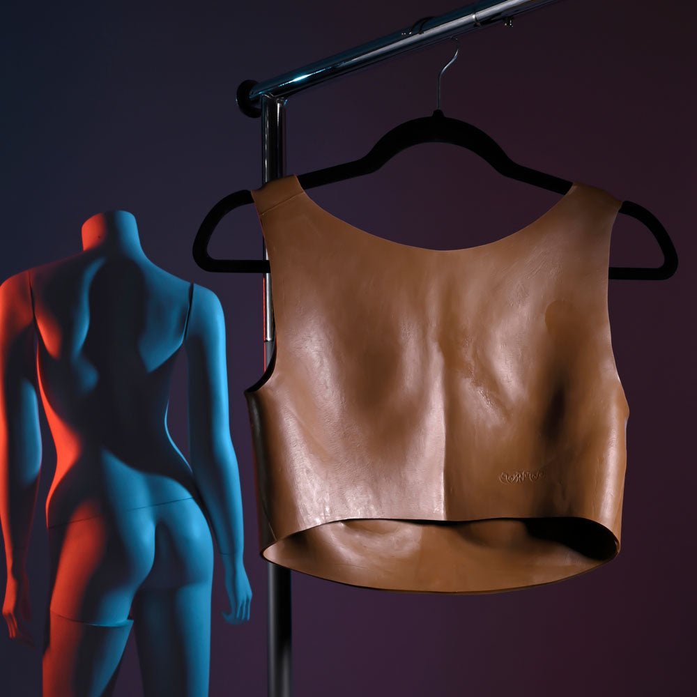 Gender X UNDERGARMENTS - PLATE C-CUP - Dark - Brown Wearable Breasts - C-Cup Size - Silk and Sin