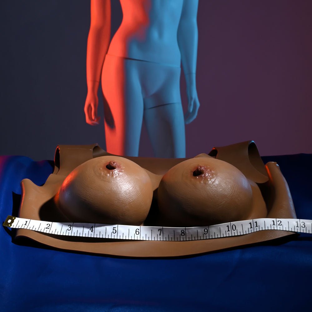 Gender X UNDERGARMENTS - PLATE C-CUP - Dark - Brown Wearable Breasts - C-Cup Size - Silk and Sin