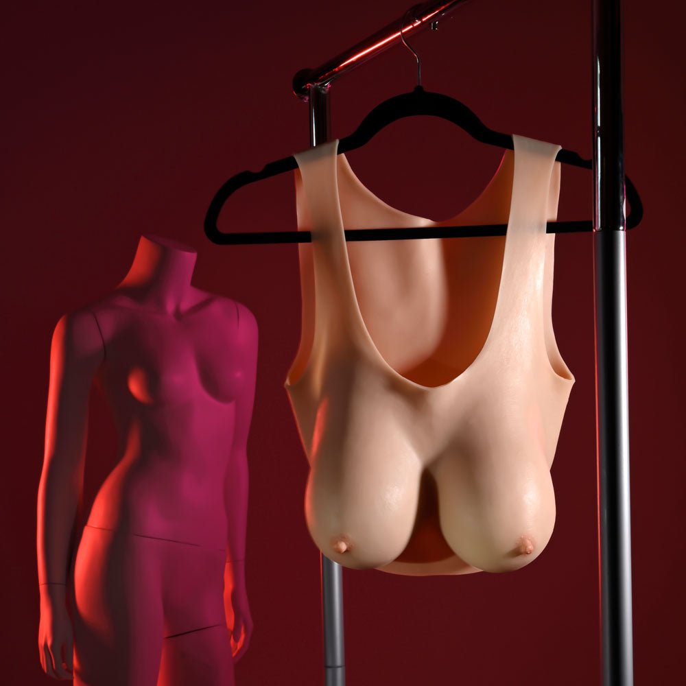 Gender X UNDERGARMENTS - PLATE D-CUP - Light - Flesh Wearable Breasts - D-Cup Size - Silk and Sin