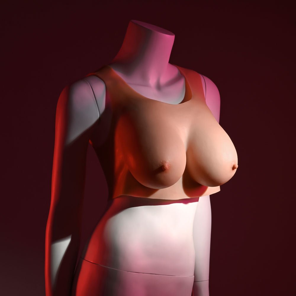 Gender X UNDERGARMENTS - PLATE D-CUP - Light - Flesh Wearable Breasts - D-Cup Size - Silk and Sin