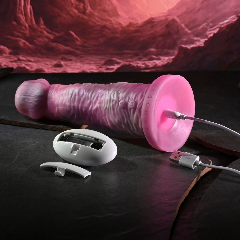 Gender X WHIMSICAL - Pink USB Rechargeable Vibrating Fantasy Dildo with Wireless Remote - silkandsin