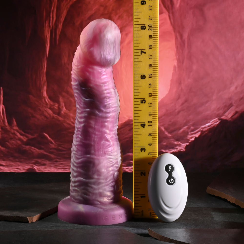 Gender X WHIMSICAL - Pink USB Rechargeable Vibrating Fantasy Dildo with Wireless Remote - silkandsin