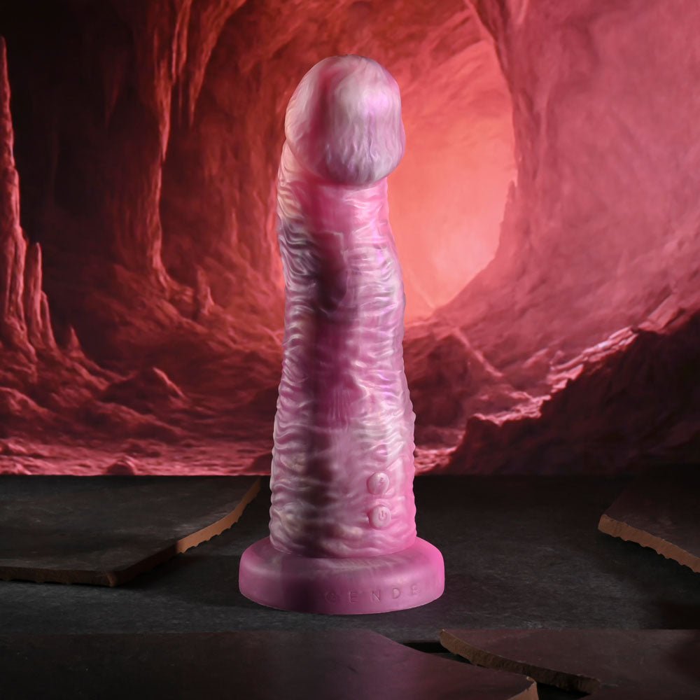 Gender X WHIMSICAL - Pink USB Rechargeable Vibrating Fantasy Dildo with Wireless Remote - silkandsin