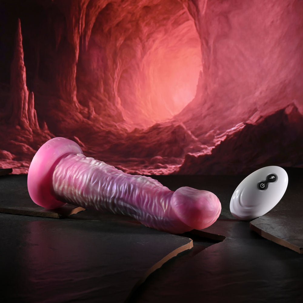 Gender X WHIMSICAL - Pink USB Rechargeable Vibrating Fantasy Dildo with Wireless Remote - silkandsin
