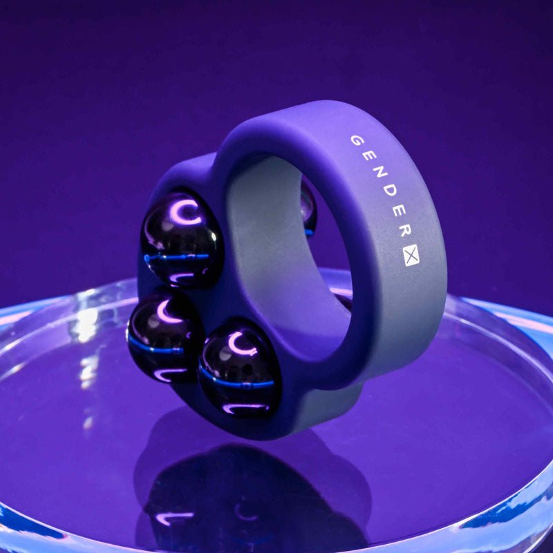 Gender X WORKOUT RING - Black Weighted Cock Ring - Silk and Sin