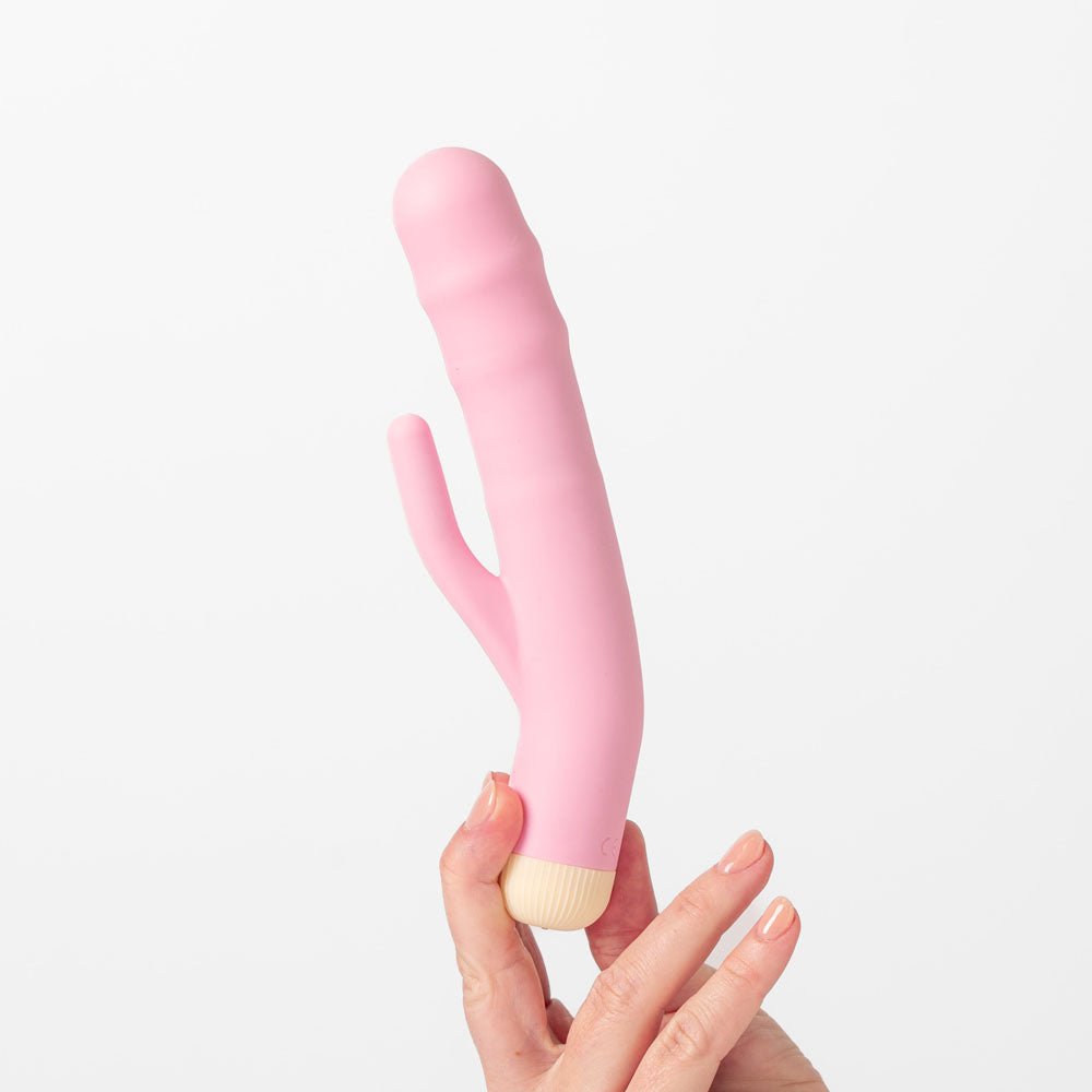 Girls Get Off - DeeDee - Pink 19 cm USB Rechargeable Thrusting Rabbit Vibrator - Silk and Sin