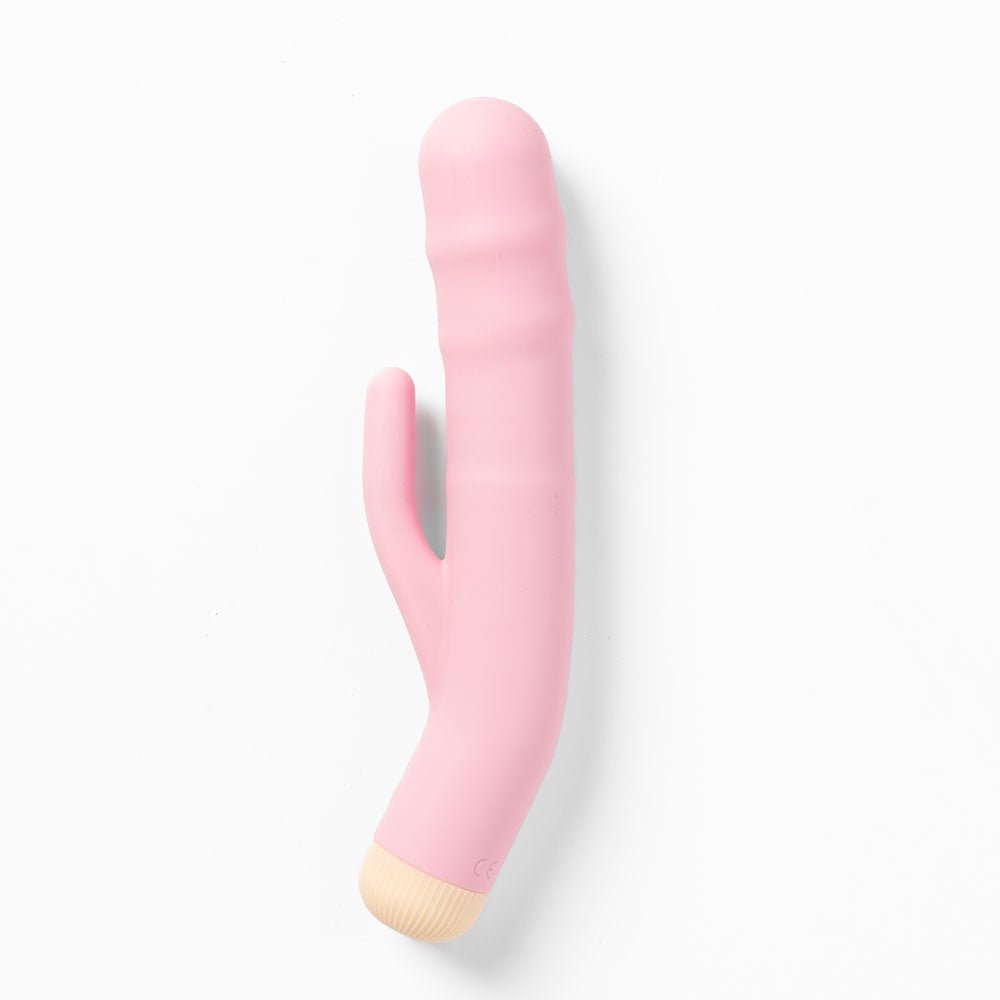 Girls Get Off - DeeDee - Pink 19 cm USB Rechargeable Thrusting Rabbit Vibrator - Silk and Sin