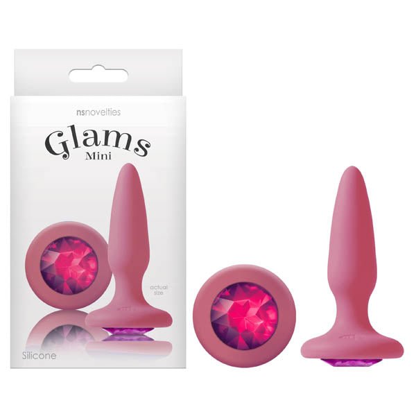 Glams Mini - Pink 8.4 cm (3.3'') Butt Plug with Sparkling Gem - Silk and Sin
