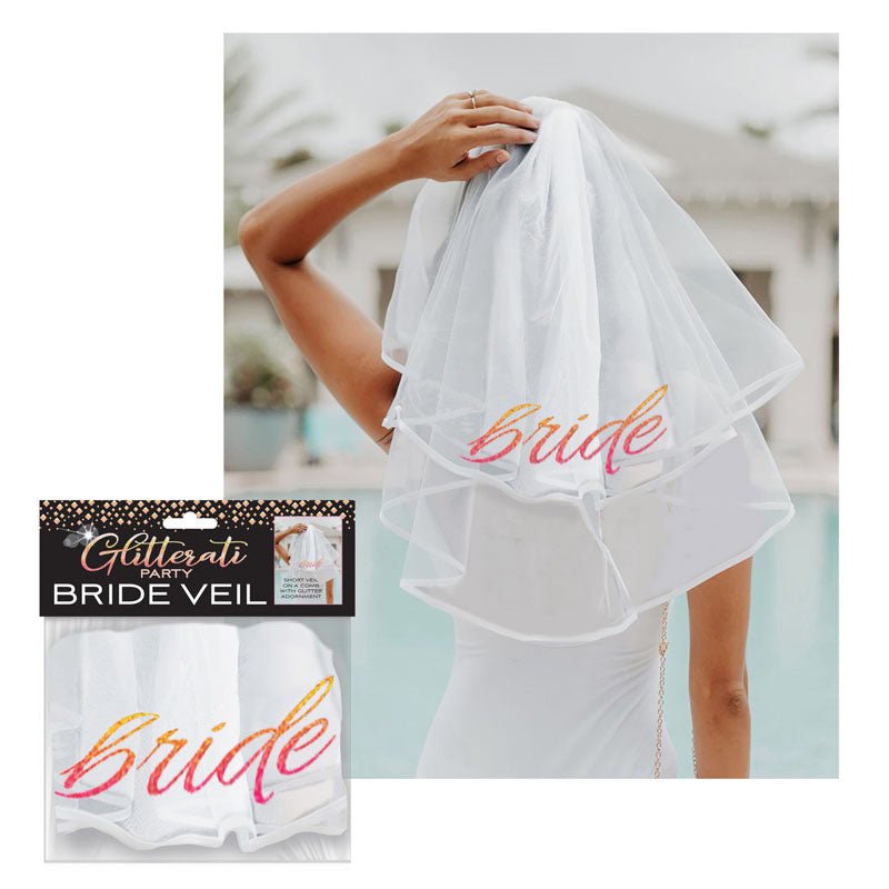 Glitterati - Bride Veil - Hens Party Novelty Veil - Silk and Sin