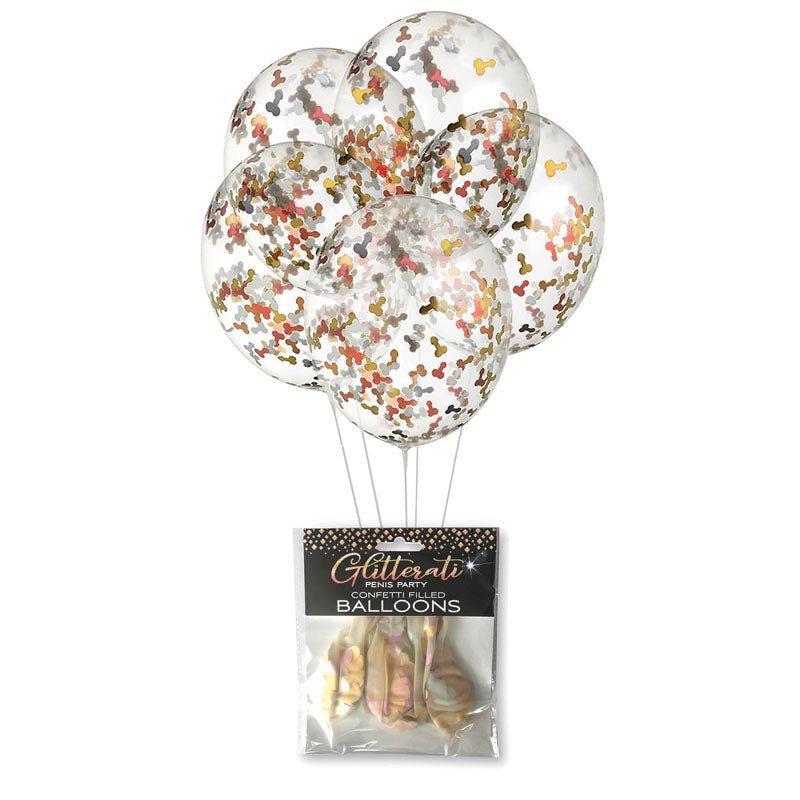 Glitterati - Confetti Balloons - Party Balloons - 5 Pack - Silk and Sin