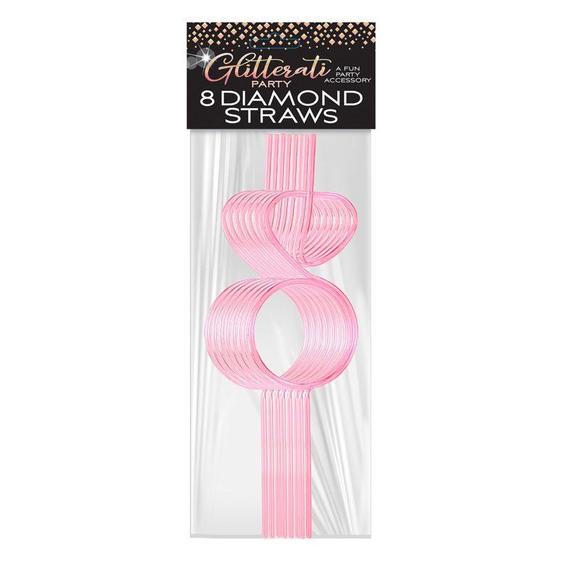 Glitterati - Diamond Ring Straws Set - Hens Party Novelty - Set of 8 - Silk and Sin